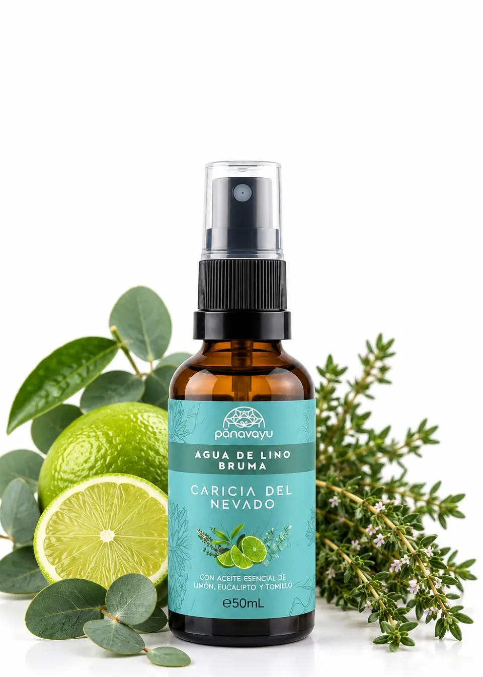 Panavayu Bruma aromatizante Caricia del Nevado 50 ml | Limón, eucalipto y tomillo | Para ambientes y textiles | Hecha en Colombia 1