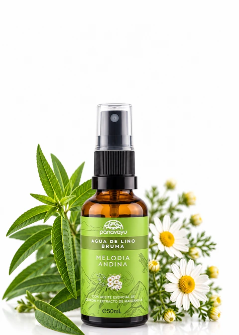 Panavayu Bruma aromatizante Melodía Andina 50 ml | Cidrón y manzanilla | Para ambientes y textiles | Hecha en Colombia