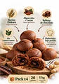 Pack x4 | 20 Panes Artesanales de Einkorn, Algarrobo, Cacao y Jengibre | Relleno de Chocolate | Sin Conservantes | 1 kg - Miniatura 3