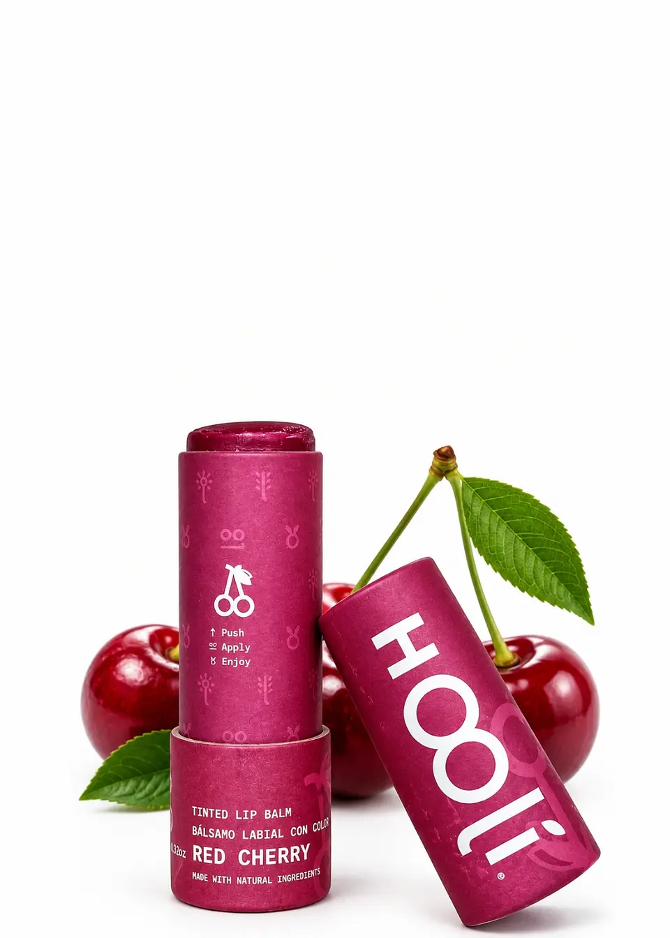 Hooli Bálsamo Labial con Color Cereza 9 g | Humectación, suavidad y toque de color 1