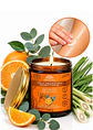 Panavayu Vela Aromática Humectante Naranja, Eucalipto y Limonaria 180 g | Doble Propósito: Aromatiza y Nutre la Piel | Aceites Esenciales | Colombia - Miniatura 1
