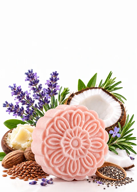 Panavayu Shampoo Sólido Natural de Lavanda y Romero 85 g | Limpieza Suave, Hidratación y Cuidado Capilar | Con Ceramidas, Proteínas Vegetales y Pantenol | Colombia