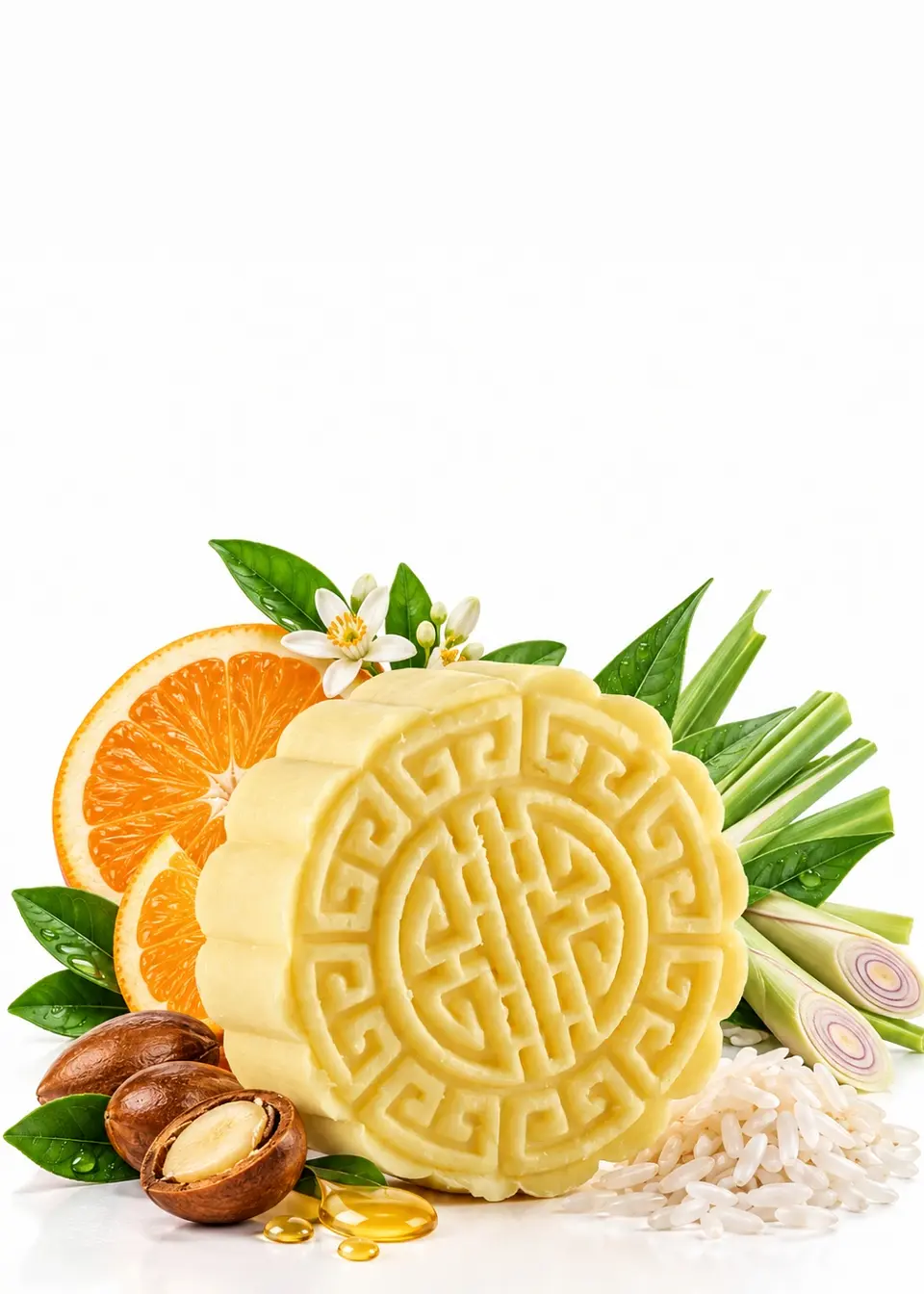 Panavayu Shampoo Sólido Natural de Naranja y Limonaria 85 g | Hidratación, Suavidad y Control del Frizz | Con Aceite de Cacay, Proteína de Arroz y Ceramidas | Colombia 1