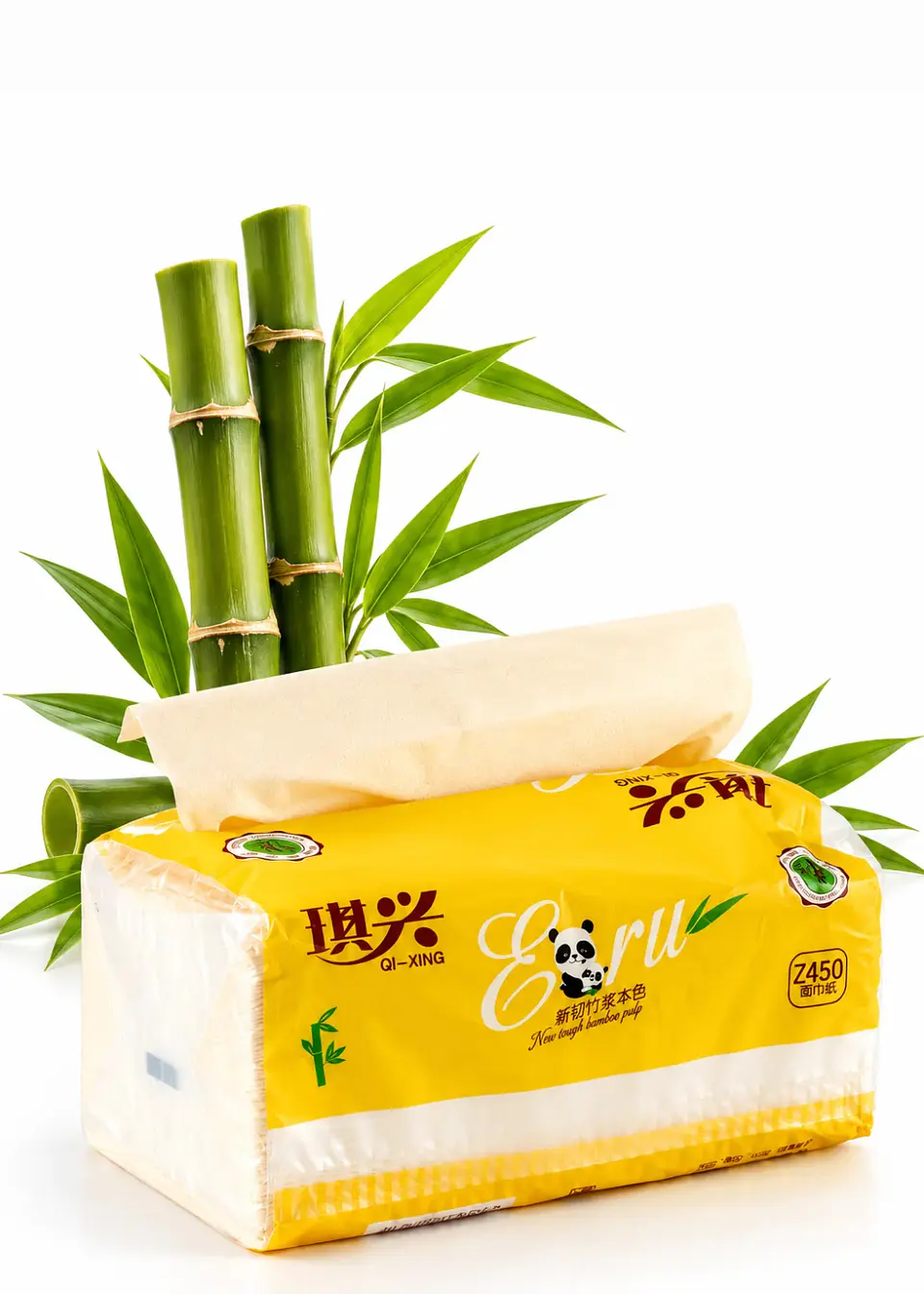 QI-XING Pañuelos Faciales de Bambú Triple Hoja x 145 Servicios | Suaves y Absorbentes | 156 × 175 mm 1