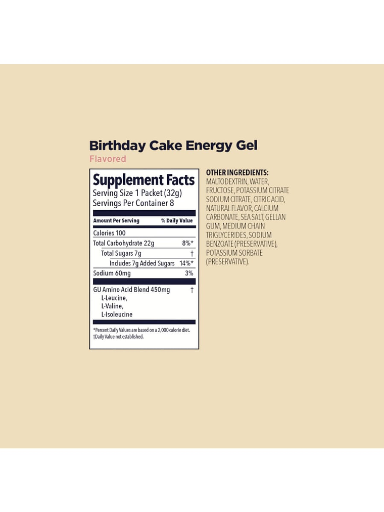 GEL ENERGETICO GU: BIRTHDAY CAKE 4
