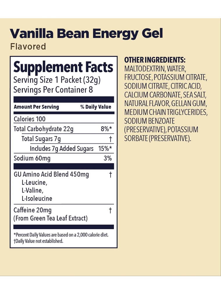 GU VAINILLA BEAN PACK 6  2