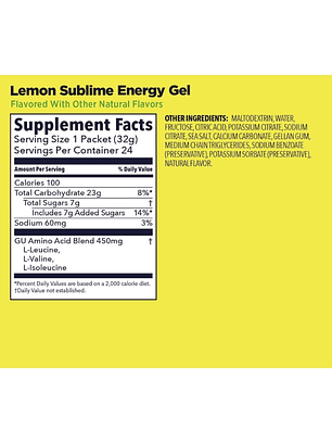 GU LEMON SUBLIME PACK 6