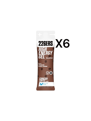 226ERS HIGH ENERGY GEL ESPRESSO COFFE PACK 6