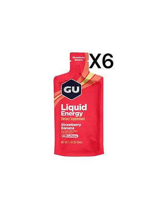 GU LIQUID STRAWBERRY BANANA PACK 6 