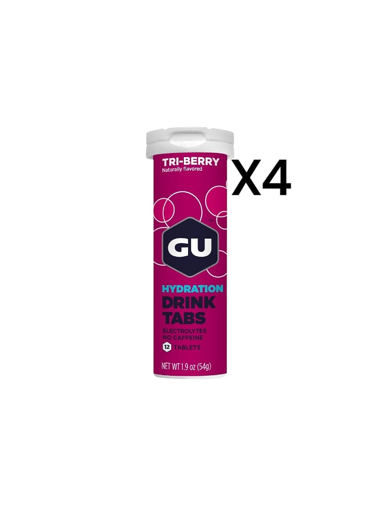 GU DRINK TABS TRI-BERRY PACK 4 1