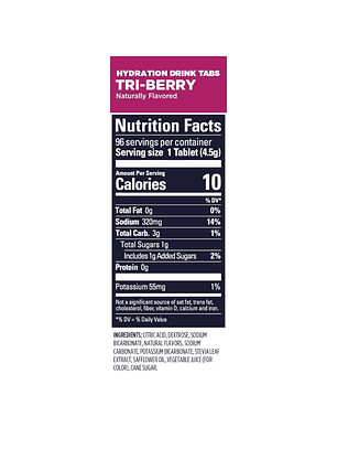 GU DRINK TABS TRI-BERRY PACK 4