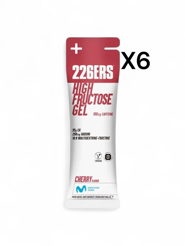 226ERS HIGH FRUCTOSE GEL CHERRY PACK 6 1