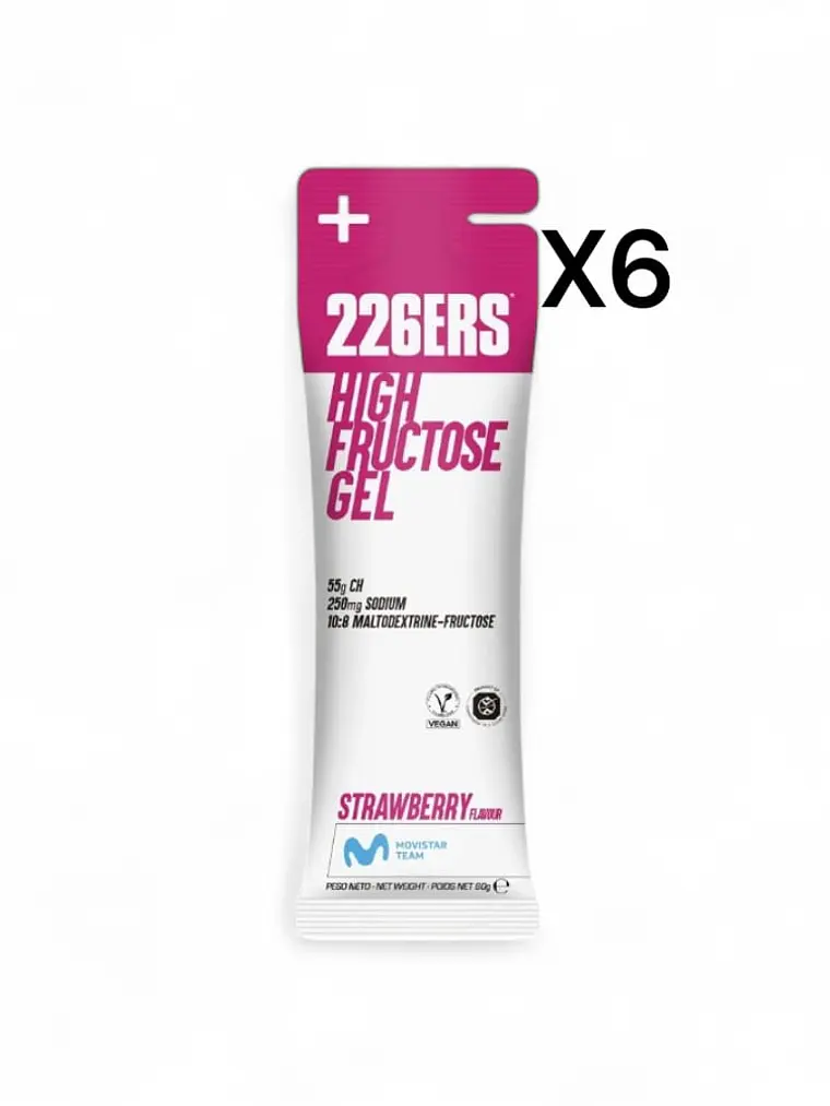 226ERS HIGH FRUCTOSE GEL STRAWBERRY PACK 6 1