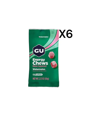 GU ENERGY CHEWS WATERMELON PACK 6