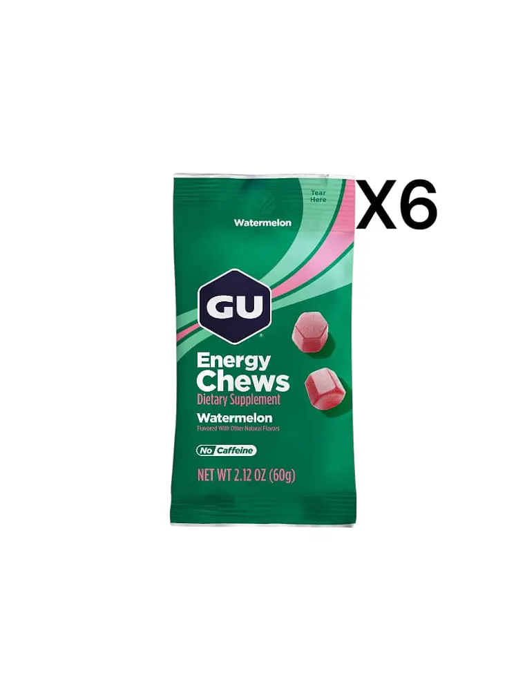 GU ENERGY CHEWS WATERMELON PACK 6 1
