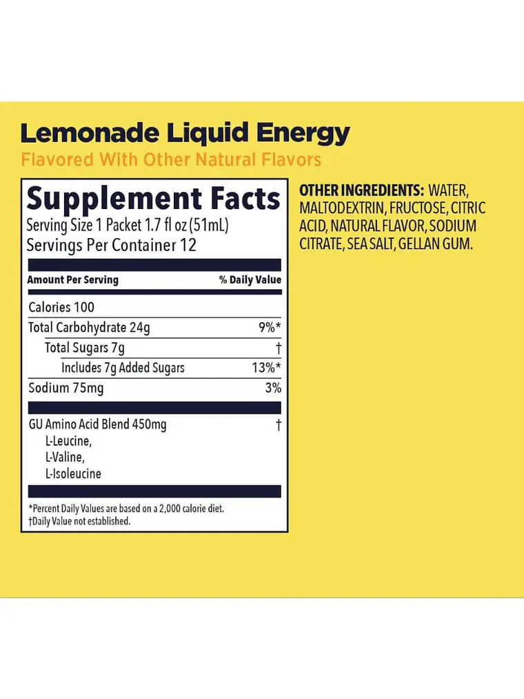GEL LIQUIDO ENERGETICO GU: LEMONADE 3