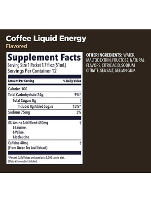 GU LIQUID COFFEE PACK 6