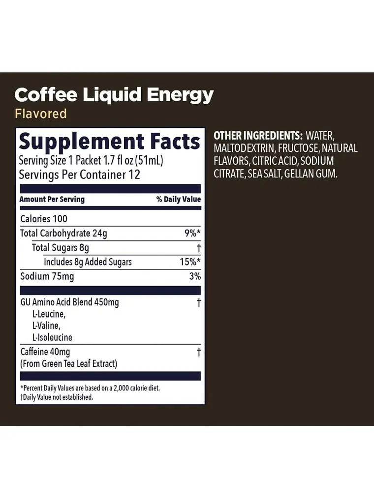 GU LIQUID COFFEE PACK 6 2