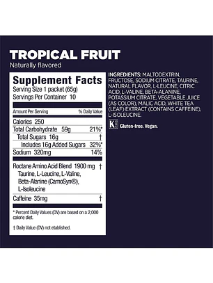 HYDRATION DRINK ROCTANE GU: TROPICAL FRUIT PACK 5