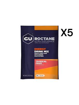 HYDRATION DRINK ROCTANE GU: TROPICAL FRUIT PACK 5