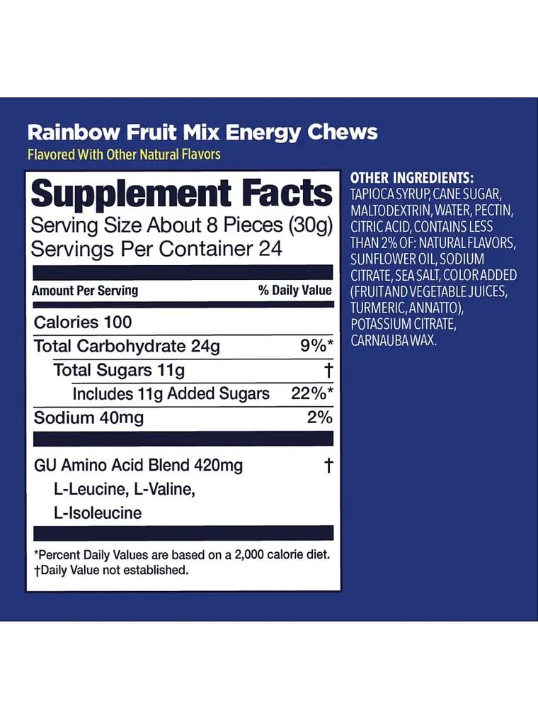 GOMITAS ENERGETICAS GU: RAINBOW FRUIT MIX 3