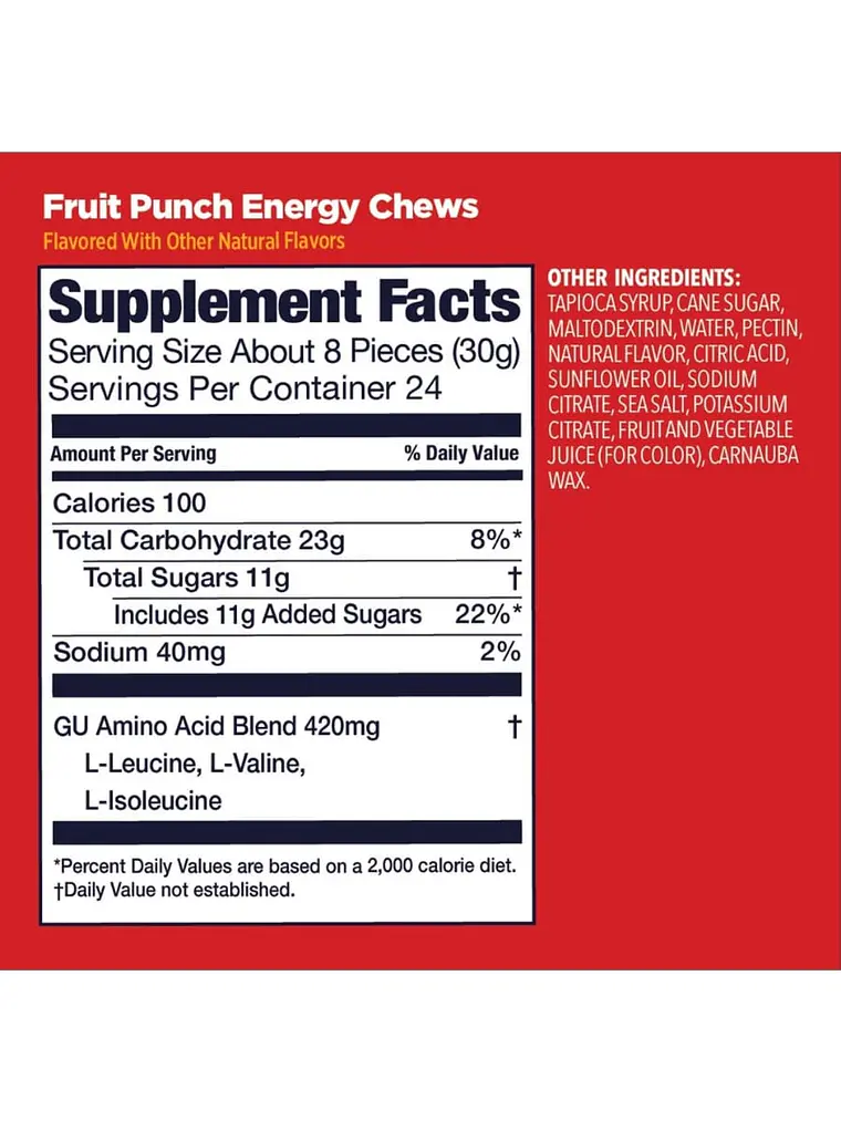 GOMITAS ENERGETICAS GU: FRUIT PUNCH  4