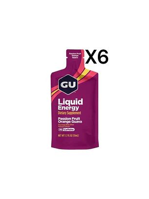 GU LIQUID PASSION FRUIT ORANGE GUAVA PACK 6