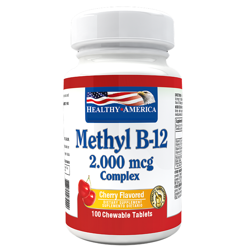 Methyl B12 2000 mcg 100 Lozenges Healthy America