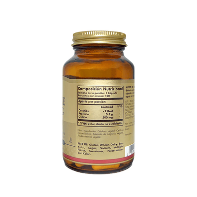 Glycine 500 mg Solgar 100 Capsulas