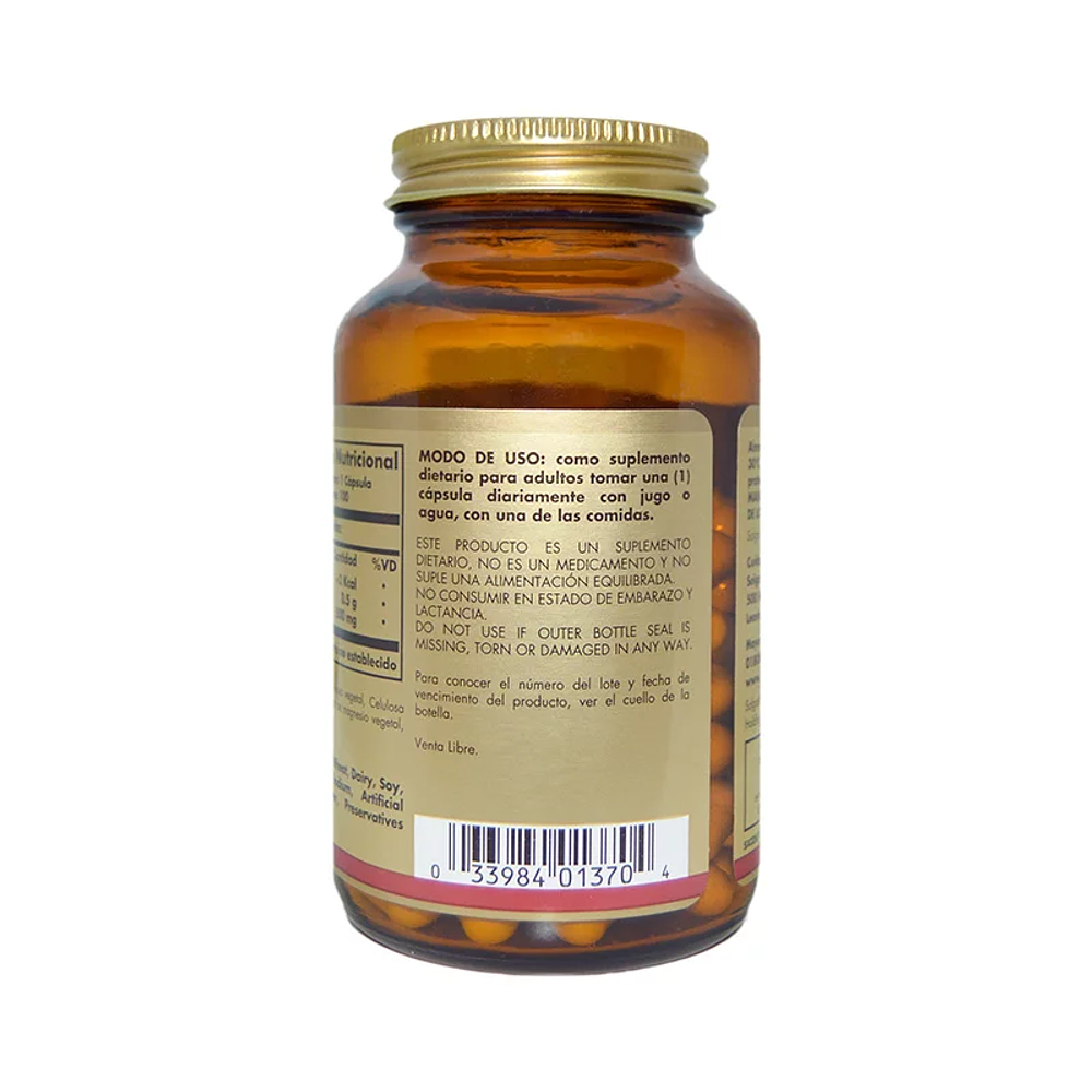 Glycine 500 mg Solgar 100 Capsulas