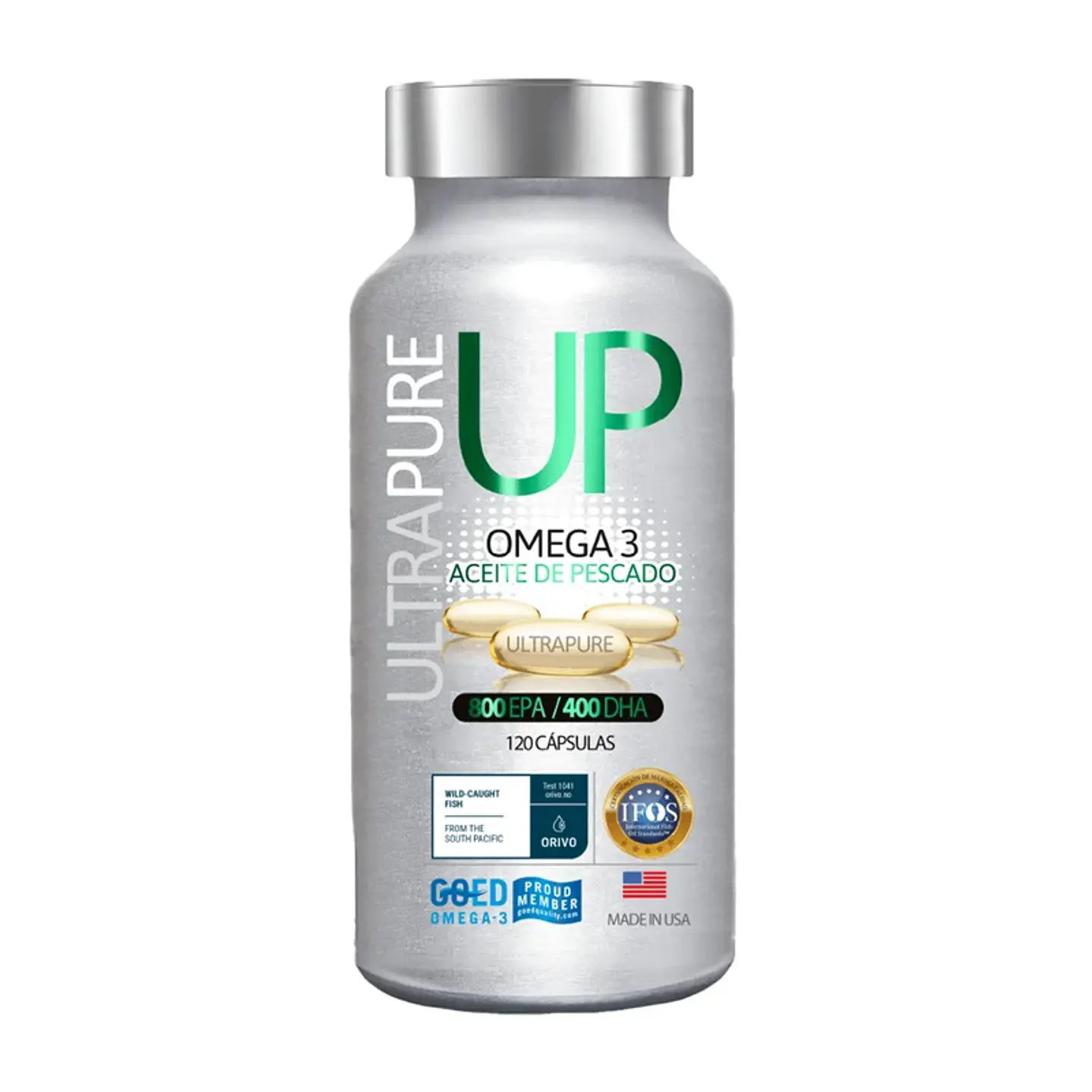 Omega 3 Up Ultrapure 800 EPA y 400 DHA 120 Cápsulas 1