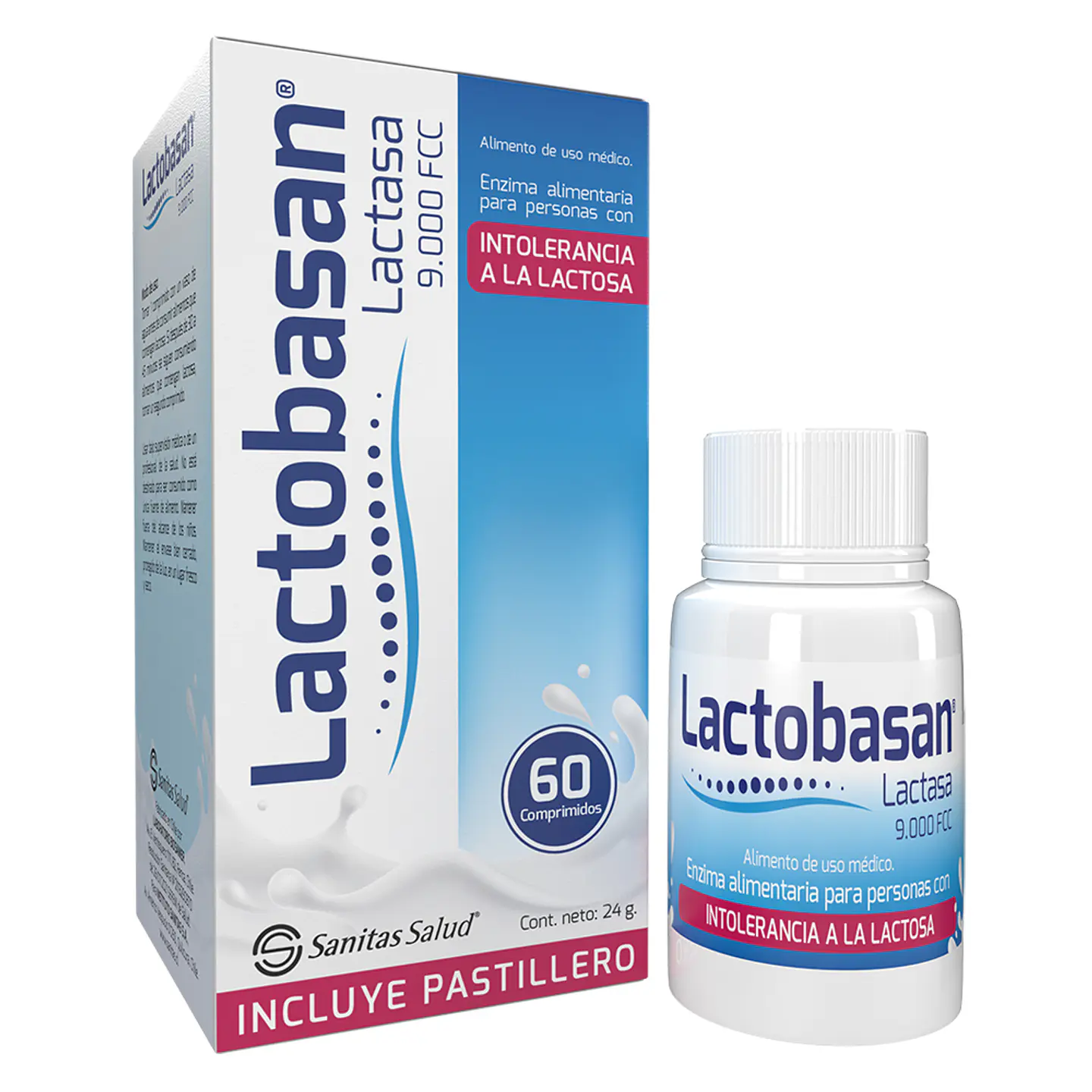 Lactobasan 9000 FCC Lactasa 60 Comprimidos 1