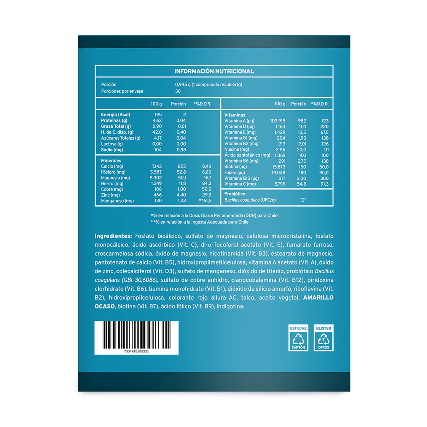 Infor Pro 3 Vitaminas y probioticos 30 Comprimidos 3