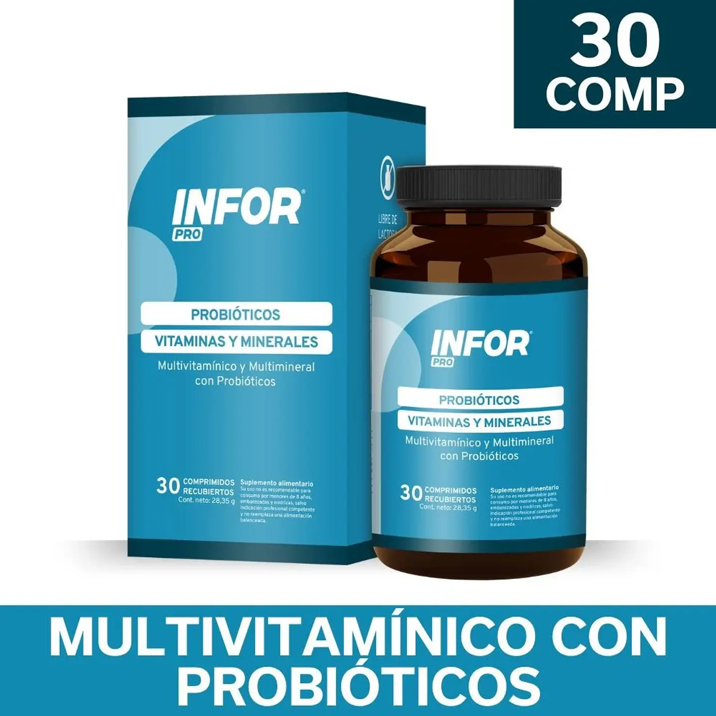 Infor Pro 3 Vitaminas y probioticos 30 Comprimidos 1