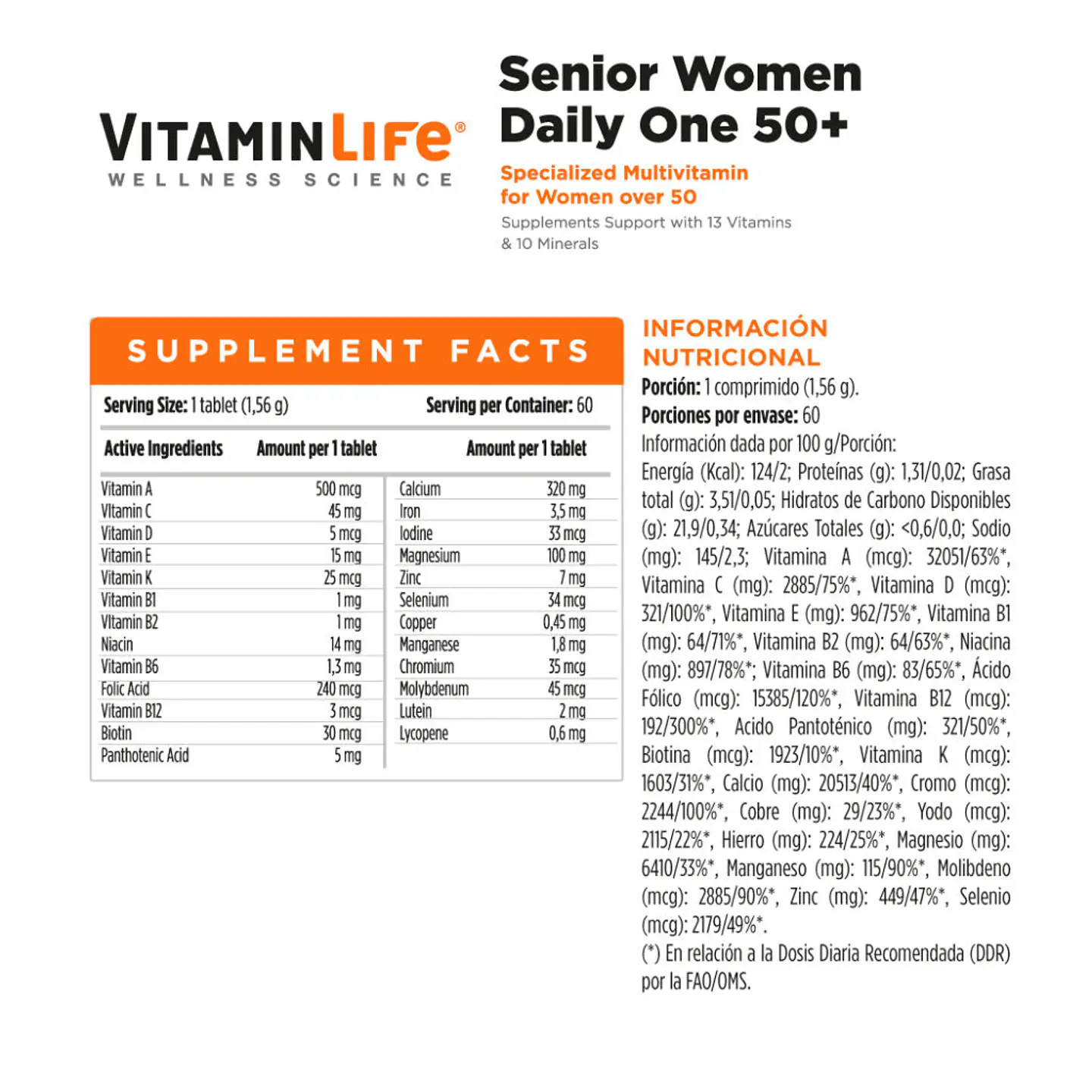 SENIOR WOMEN DAILY ONE +50 2