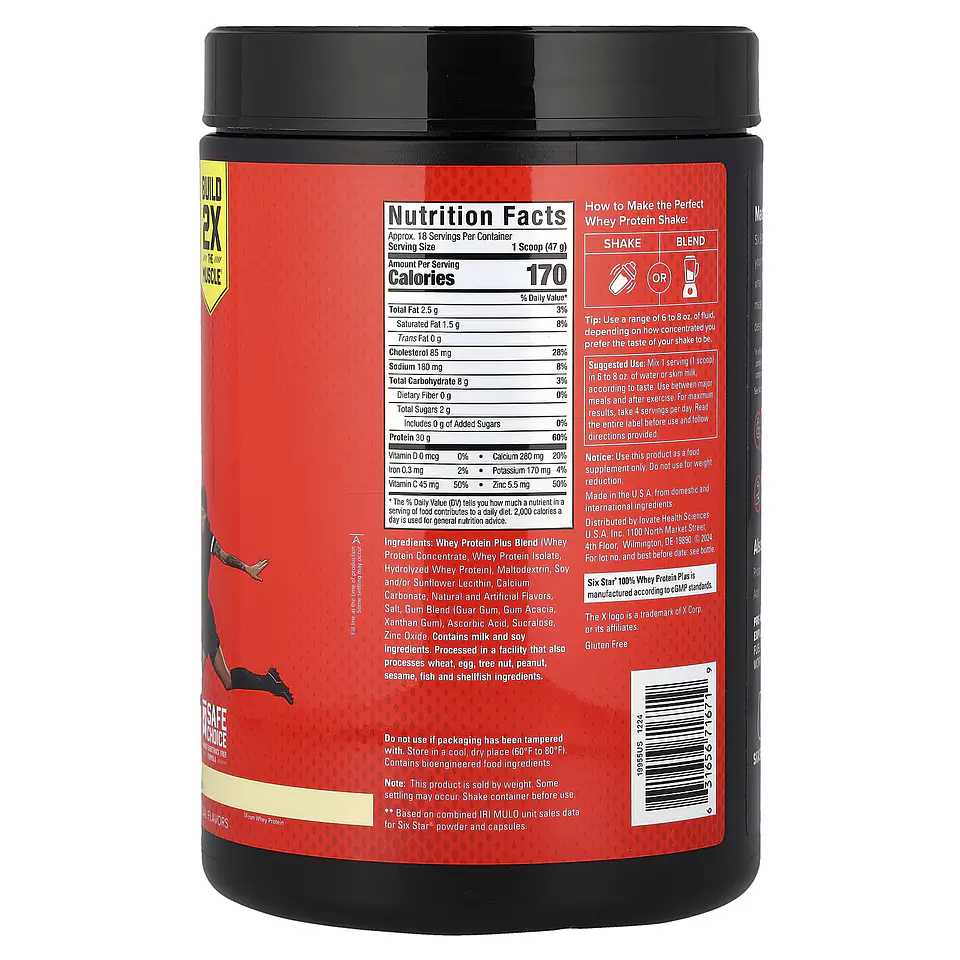 100% Whey Protein Plus Sixstar 1.8 Lbs 2