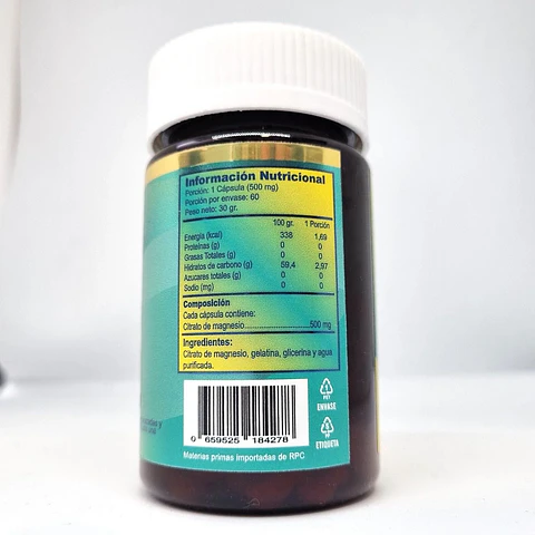 citrato de magnesio 500mg 