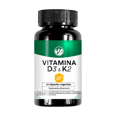 Vitamina D3 & K2 60 Cápsulas