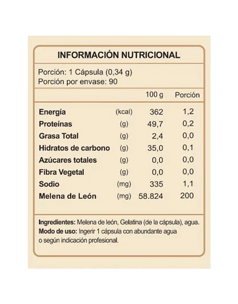 Melena de León, 90 Cáps.