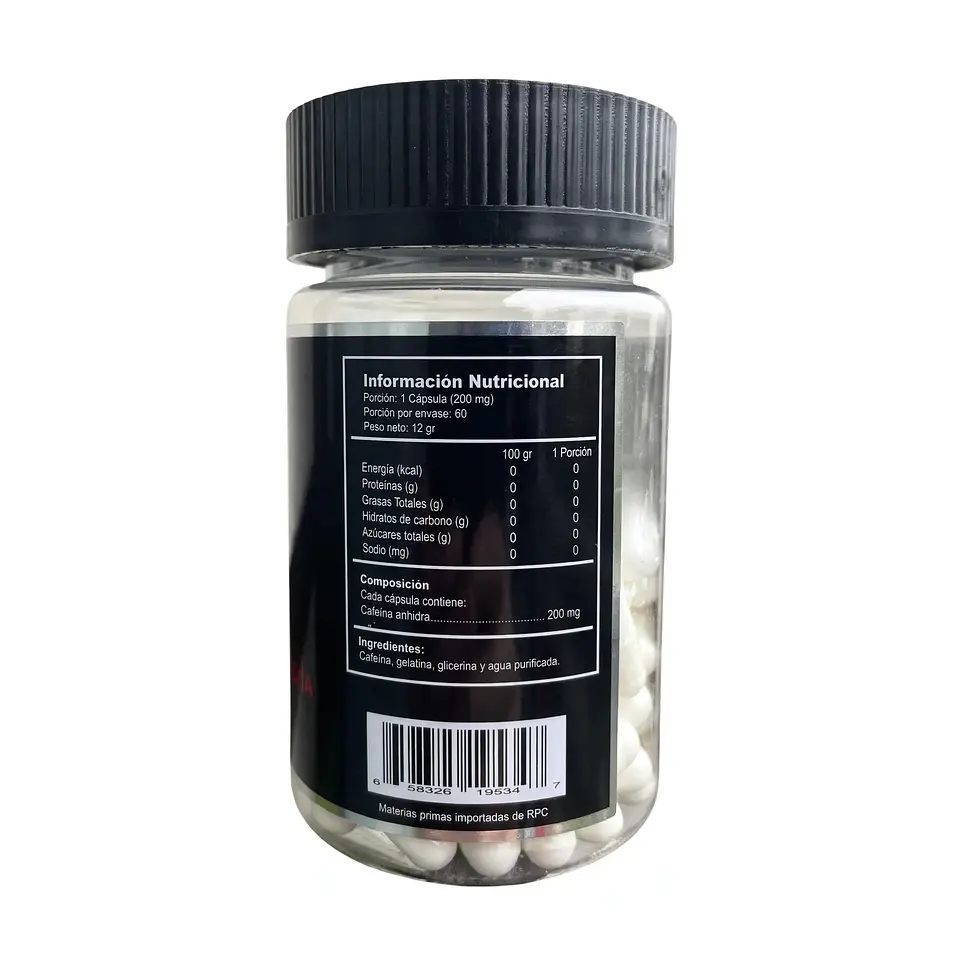 Cafeína 200mg  60 Cápsulas 2