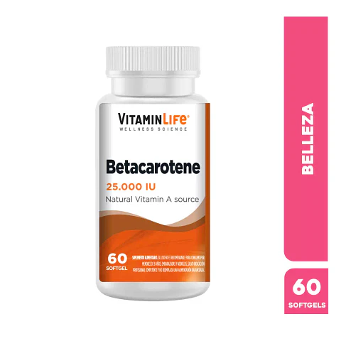 Betacaroteno 25000UI 60 Cápsulas