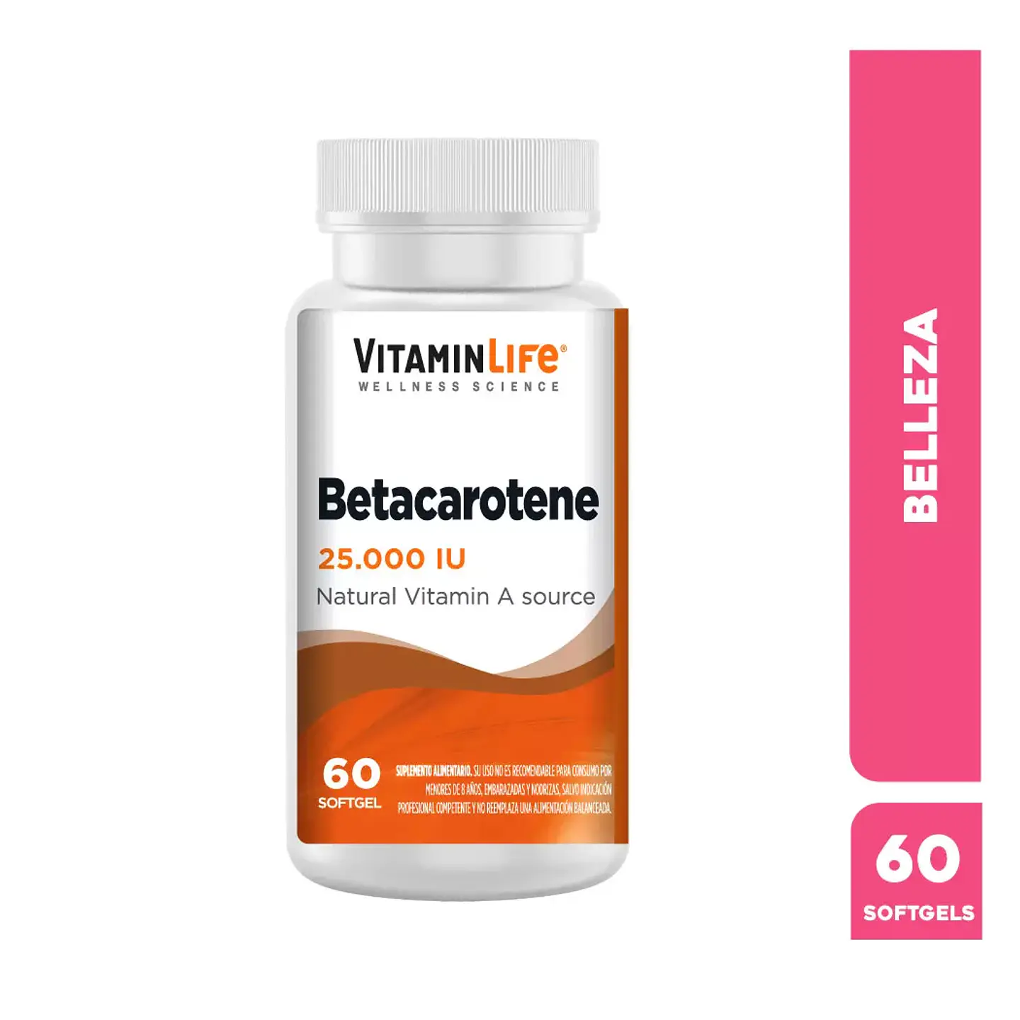 Betacaroteno 25000UI 60 Cápsulas 1