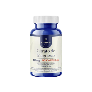 Citrato de magnesio, 400mg, 90 cápsulas, Karun life
