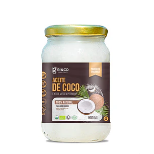 Aceite coco orgánico, 500 ml, Ri and Co