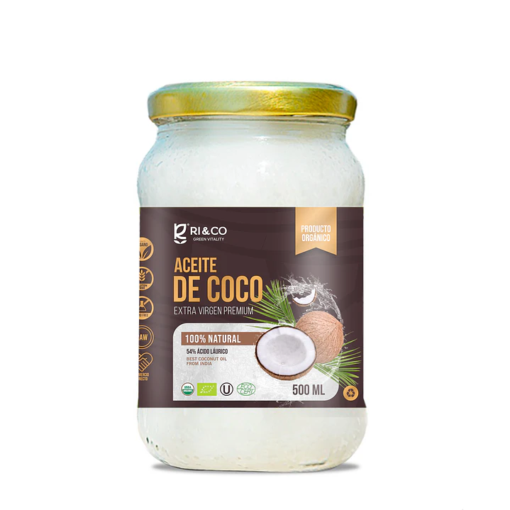 Aceite coco orgánico, 500 ml, Ri and Co 1