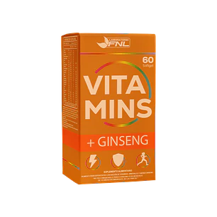 Gingseng con vitaminas, 40 mg, 60 cápsulas, FNL