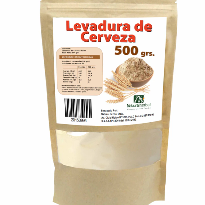 Levadura cerveza, 500 g, Natural Herbal 1