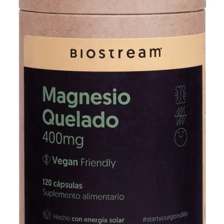 Magnesio quelado, 120 cápsulas, Biostream 1