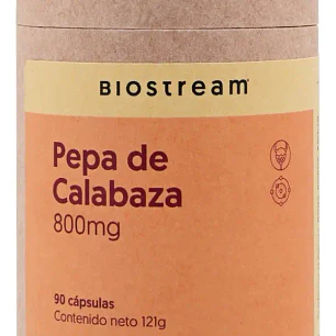 Pepa de calabaza, 120 cápsulas, Biostream