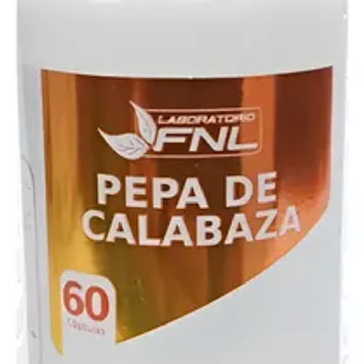Pepa de calabaza, 600 mg, 60 cápsulas, FNL 1